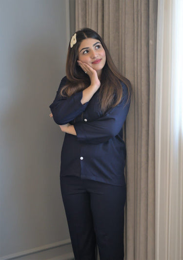 Solid Navy Marina Premium - ELORA OFFICIAL PJs